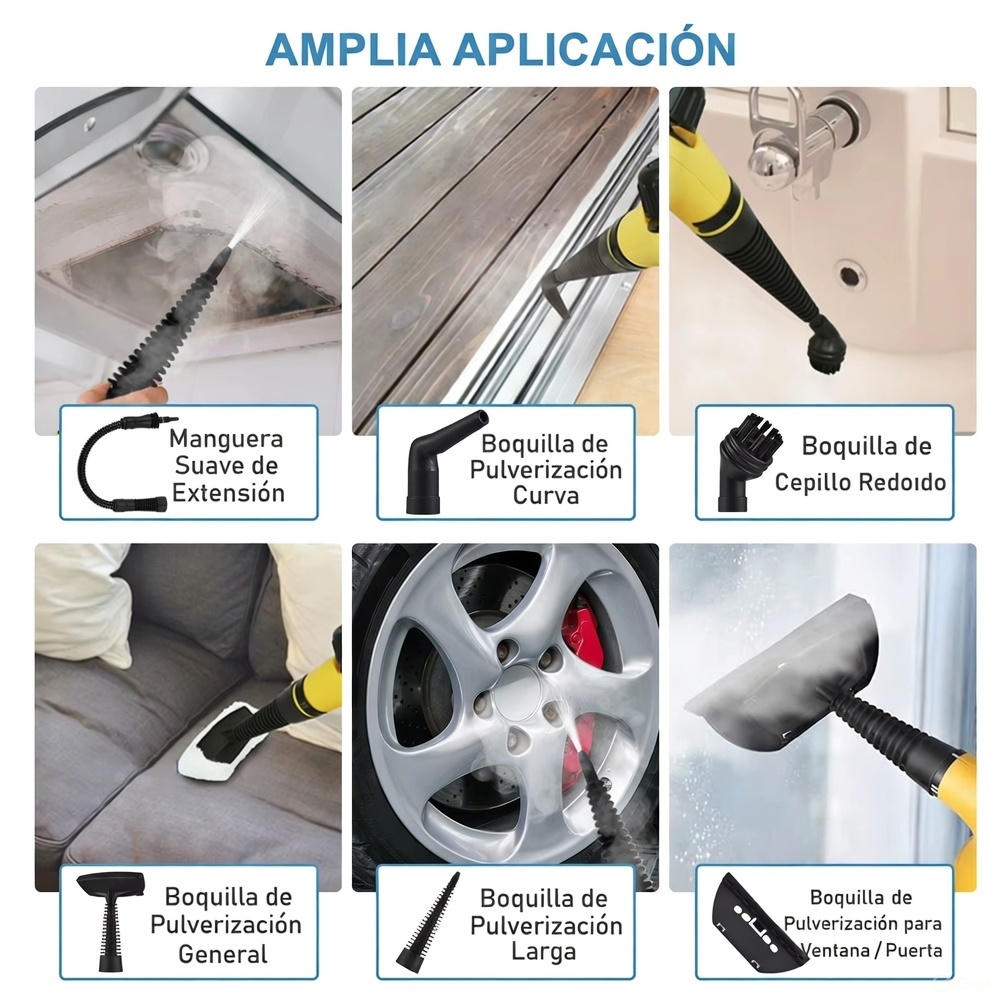 Limpiador a Vapor Multisuperficie con Accesorios