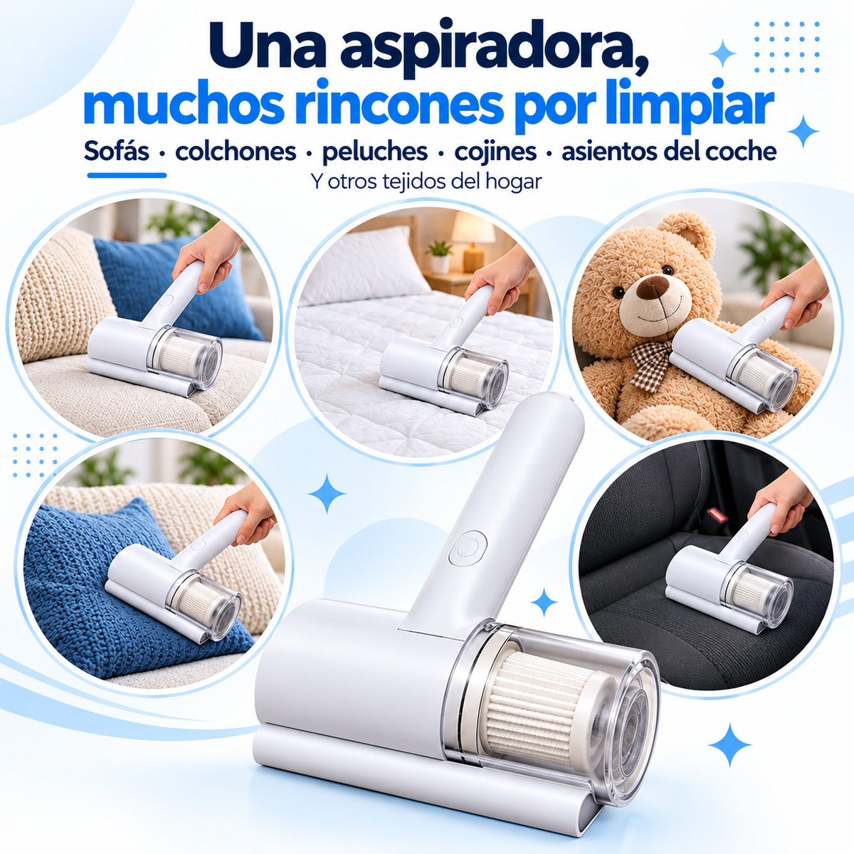 Aspiradora Antiácaros UV Portátil