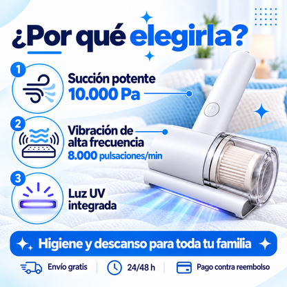 Aspiradora Antiácaros UV Portátil