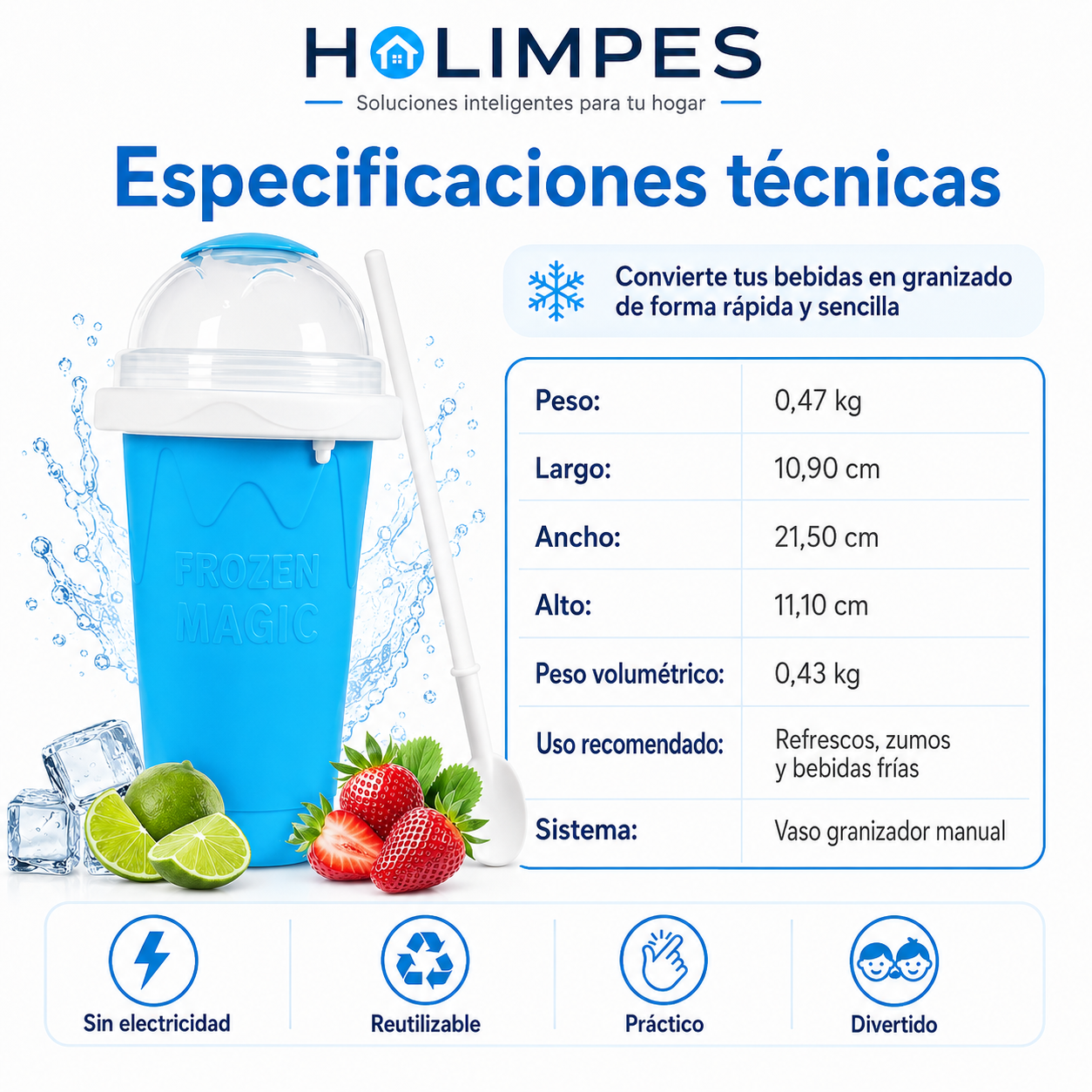 Vaso Granizador Frozen Magic