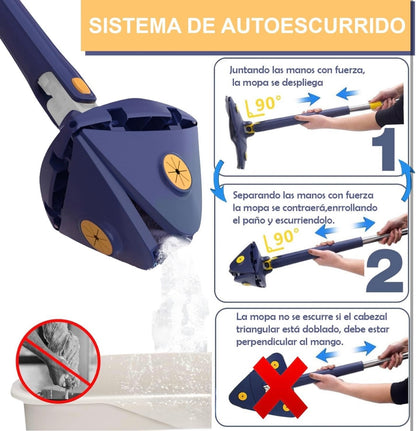 Mopa Triangular 360º con Escurrido Integrado