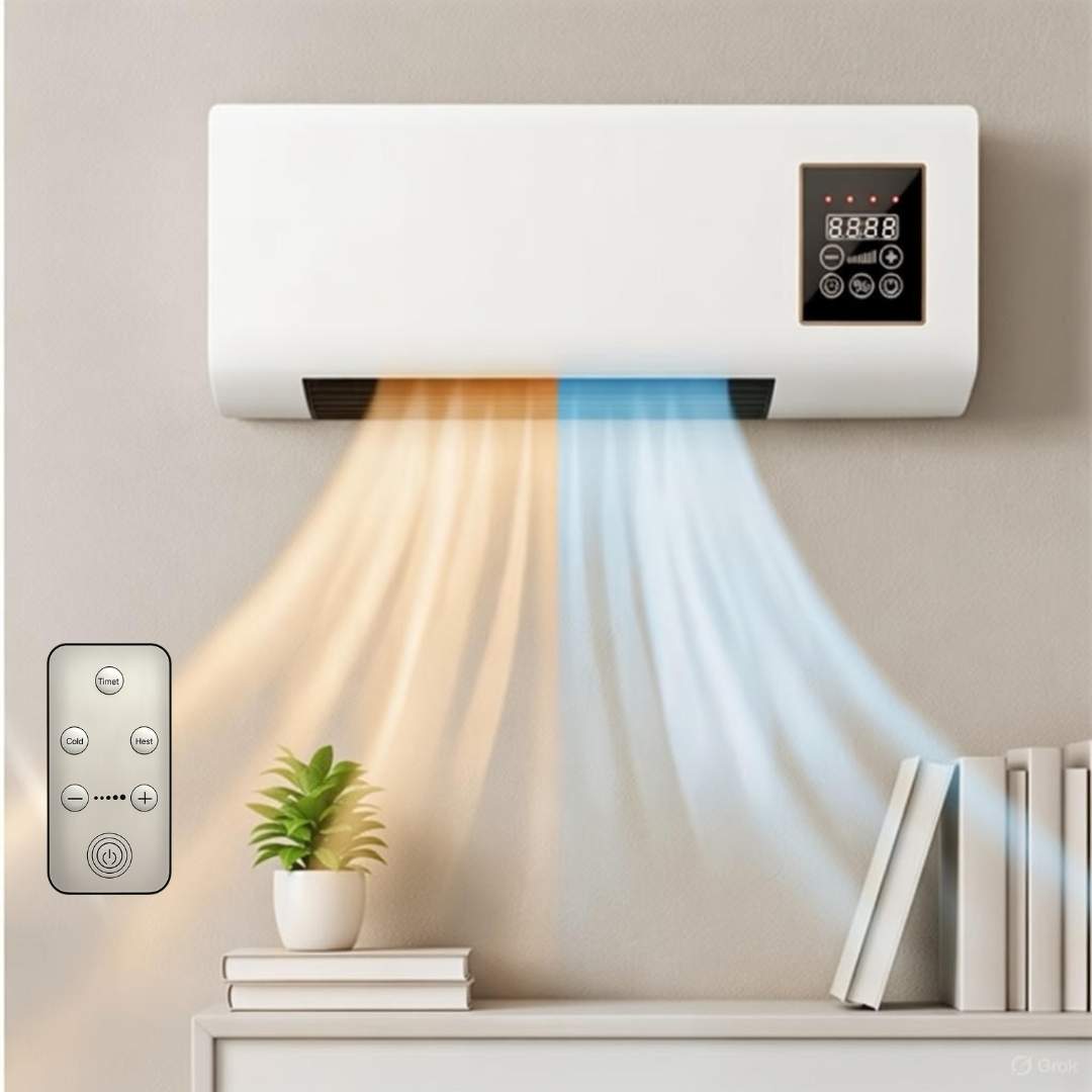 Ventilador de Pared 2 en 1 Frío/Calor con Mando/ 1800W