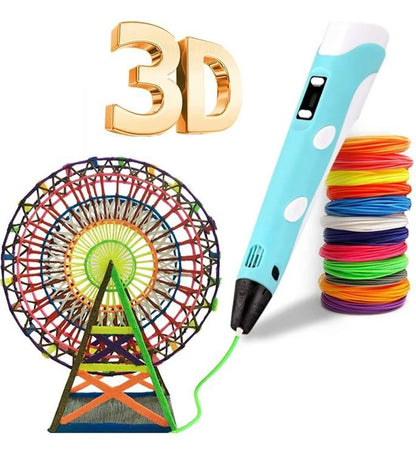 Lápiz 3D Creativo con Pantalla LCD y Filamentos de colores GRATIS