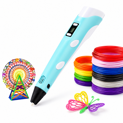 Lápiz 3D Creativo con Pantalla LCD y Filamentos de colores GRATIS