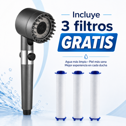 Cabezal de Ducha Alta Presión + 3 Recambios Gratis
