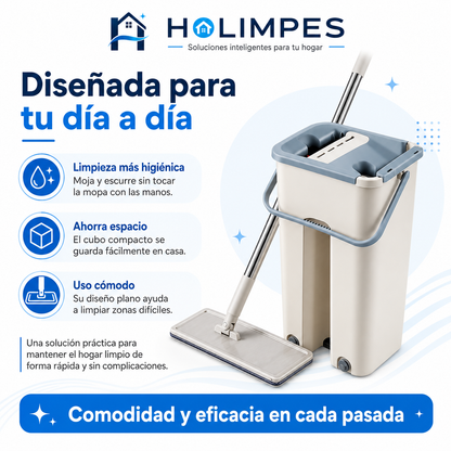 Mopa con cubo escurridor
