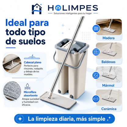 Mopa con cubo escurridor