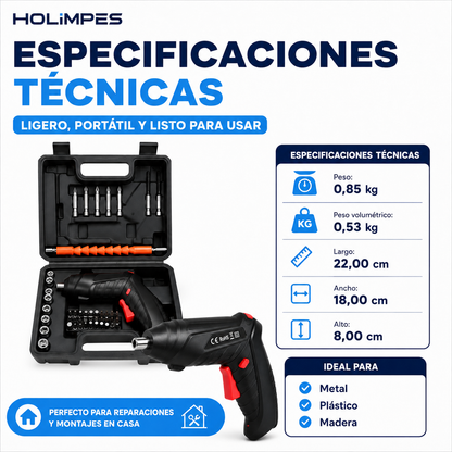 Set 47 pcs Destornillador eléctrico