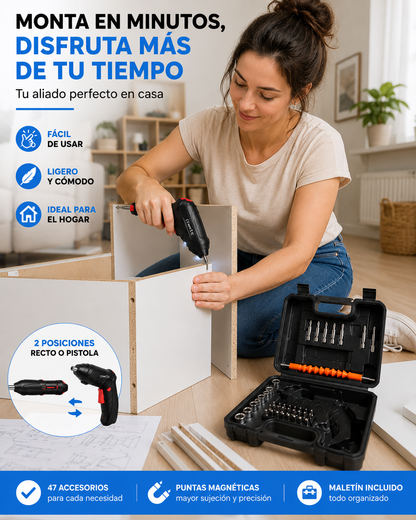 Set 47 pcs Destornillador eléctrico